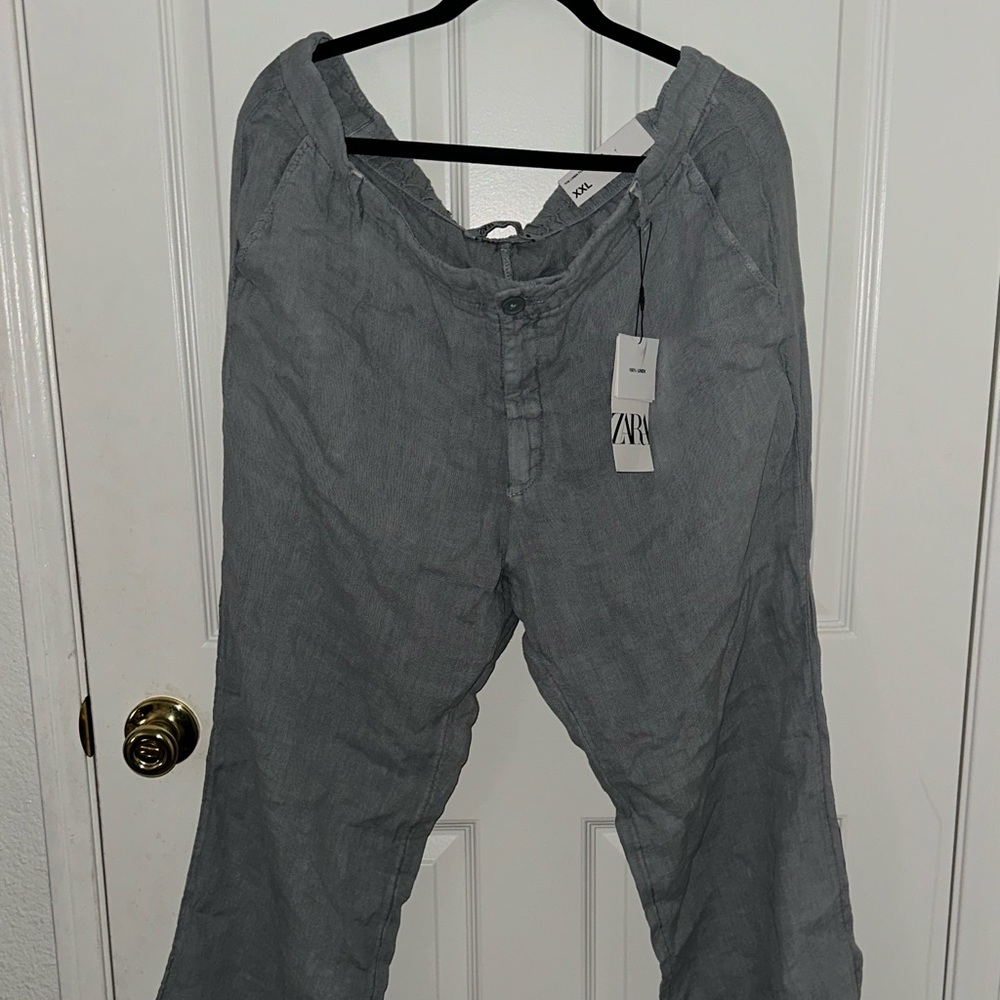 Linen Flared Trousers